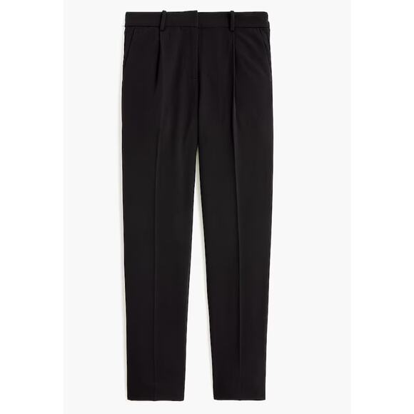 J. Crew Pleated Trouser Womens Size 12 Black NWT NEW Retail $ 118 - Picture 2 of 9